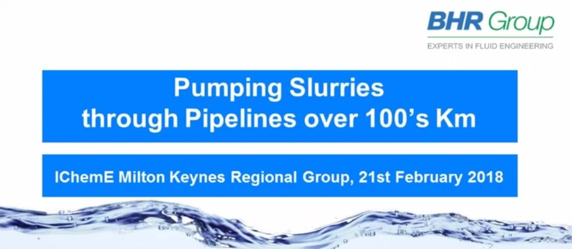 Pumping Slurries Through Pipelines