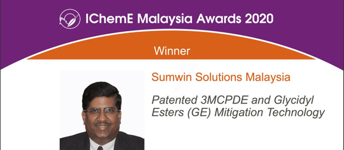 Sumwin Solutions triumphs in the palm oil category at IChemE Malaysia Awards 2020 