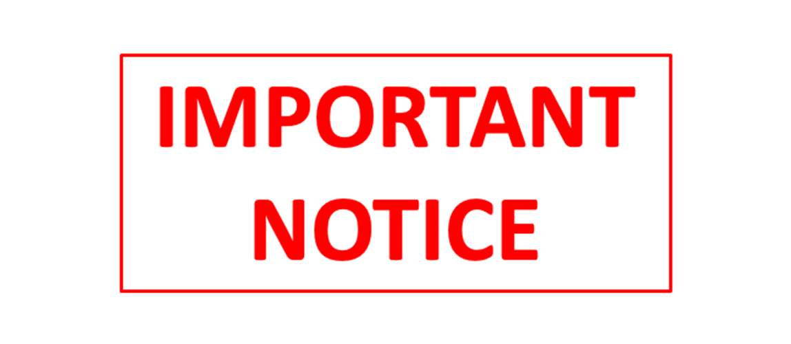 Notice: Awards and bursary ceased