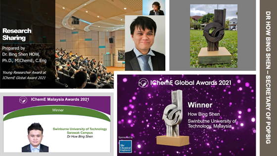 Dr How Bing Shen won IChemE Global Award 2021 - Young Researcher