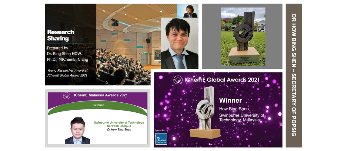 Dr How Bing Shen won IChemE Global Award 2021 - Young Researcher