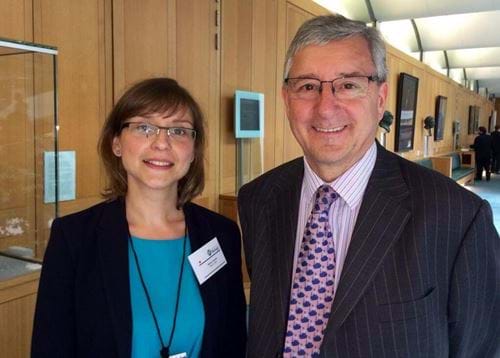 Nerea Cuadra, Process Engineer, Tate and Lyle, meets her local MP, Jim Fitzpatrick MP in the House of commons