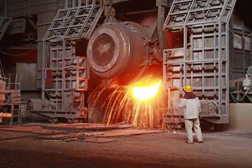 Blast furnace and steel works