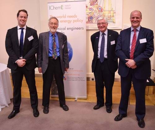 Niall Mac Dowell (Left) picture with Energy Centre Board and Advisory Panel members (L-R): Colin Pritchard; Geoff Maitland; and Paul Smith