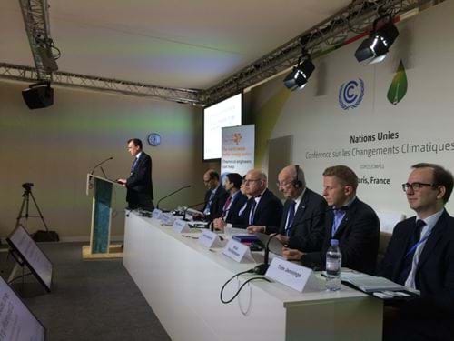 The panel at COP21 for our side event - Technology solutions for a two degree world