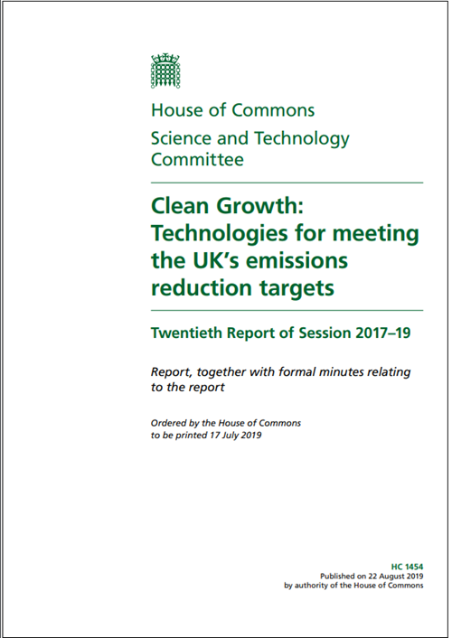 Technologies for Meeting Clean Growth Emissions Reduction Targets