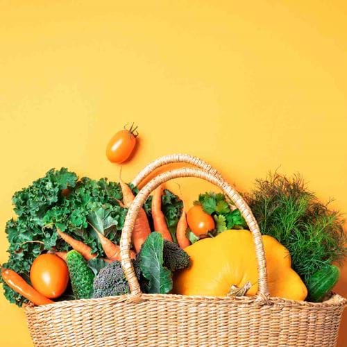 Basket full of vegetables