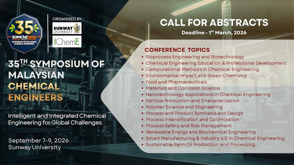 35th Symposium of Malaysian Chemical Engineers (SOMChE2026)